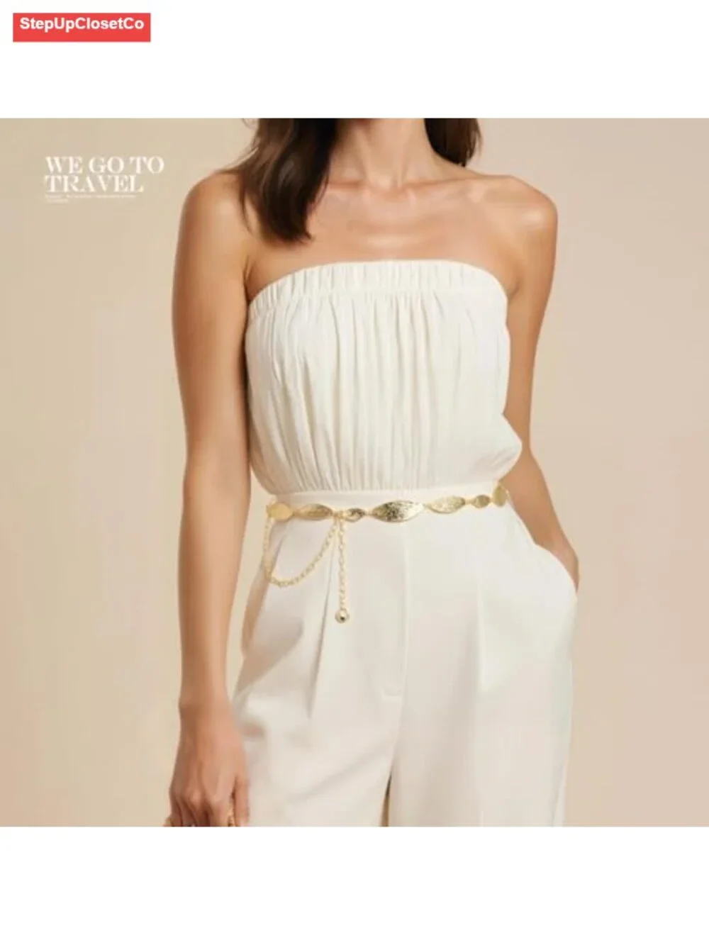 Adjustable Waist Chain Belt Women Metal Link Belt for Jeans Dresses